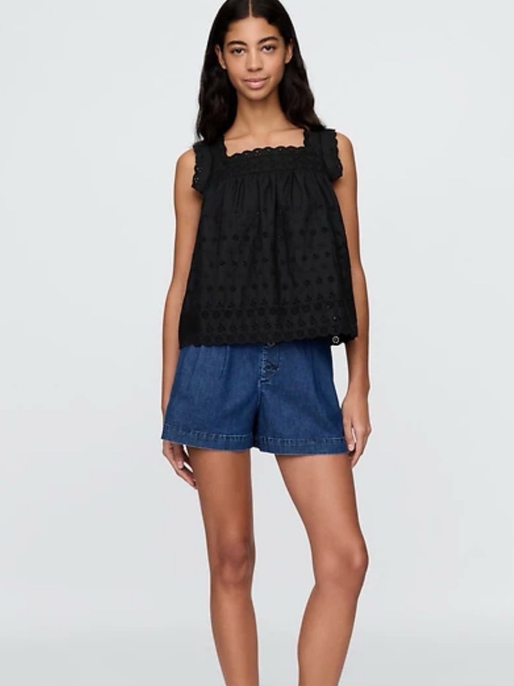 Gap x doen eyelet cotton tank top